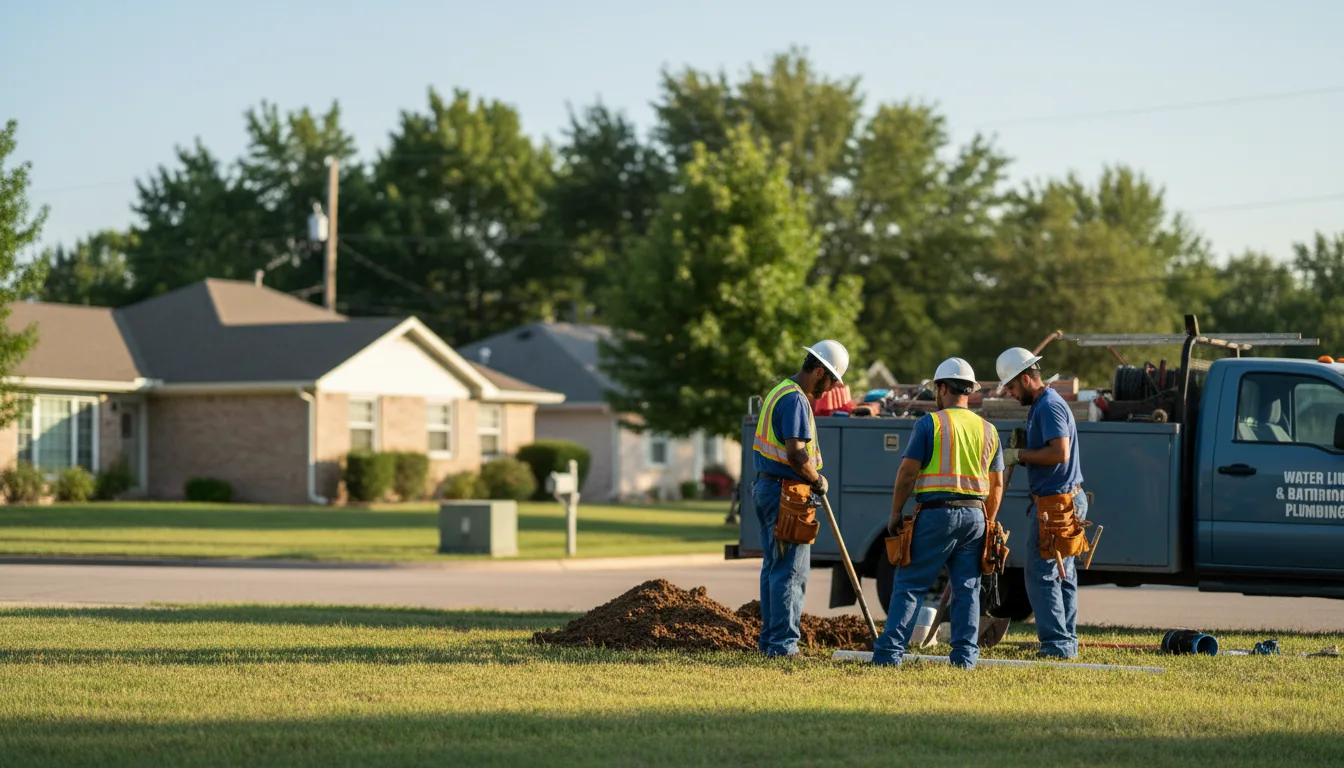 Residential water line and bathroom plumbing service in Mattoon, WI